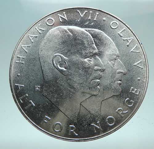 1970 ノルウェー国王 オラフ 5 世 ホーコン 7 世 ノルウェー 25 KR シルバー 25 クローナ コイン i81639｜世界の紙幣・金・銀・銅 ラフテル
