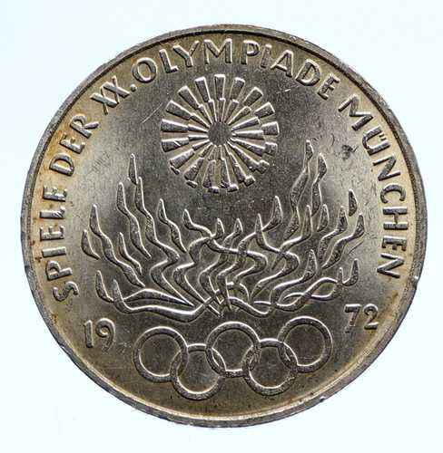 1972年ドイツ・ミュンヘン夏季オリンピック記念銀貨(10マルク)i96376|世界の紙幣・金・銀・銅 ラフテル