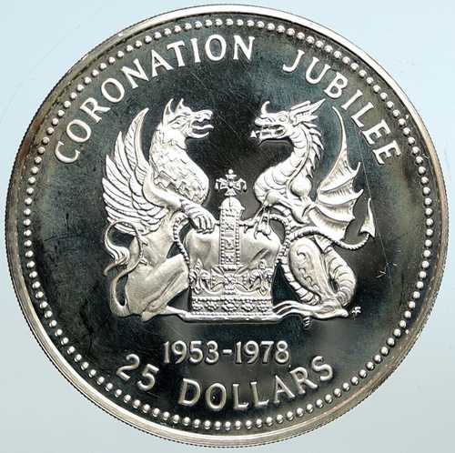 1978年 イギリス領ヴァージン諸島 戴冠式記念 旧プルーフ銀貨 25ドル i101356｜世界の紙幣・金・銀・銅 ラフテル 97,900円