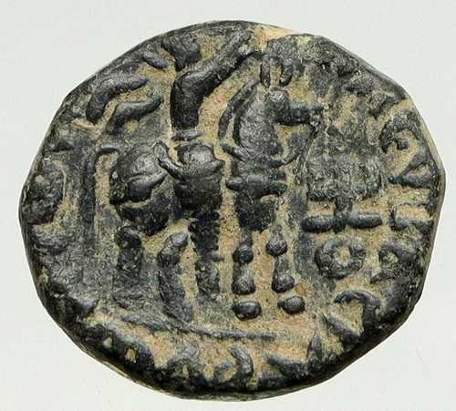 VIMA TAKTO Soter Megas 80AD クシャン インド帝国テトラドラクマ ギリシャ コイン i93233｜世界の紙幣・金・銀・銅 ラフテル