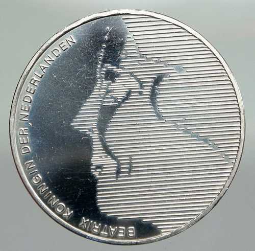 1984年 オランダ ベアトリクス女王 モダン ウィリアム オレンジ PRF 銀貨 50G i92216｜世界の紙幣・金・銀・銅 ラフテル