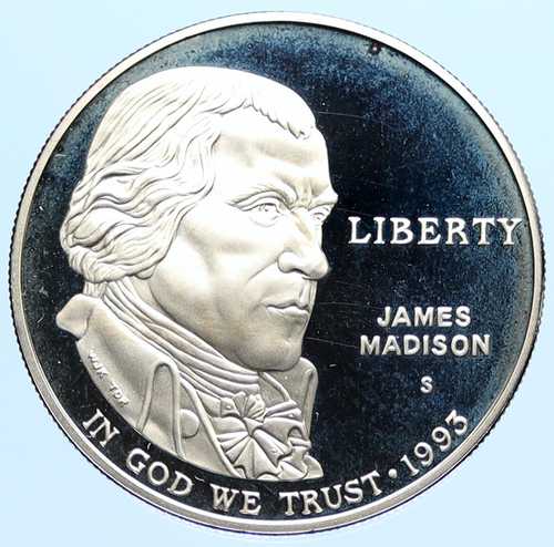 1993年 アメリカ合衆国 ジェームズ・マディソン モントペリエ プルーフ銀貨 i97042｜世界の紙幣・金・銀・銅 ラフテル