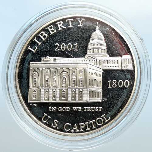 2001年P アメリカ合衆国 ワシントンDC 国会議事堂 PF 銀貨 i100716｜世界の紙幣・金・銀・銅 ラフテル