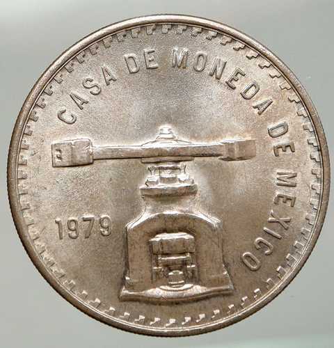 1979年 メキシコ 大型メダル 4.1cm 銀貨 オンサ 古いメキシコのコインプレス スケール i92551｜世界の紙幣・金・銀・銅 ラフテル