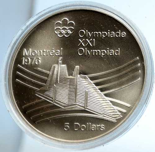 1976年 カナダ イギリス エリザベス2世オリンピック モントリオール村 BU 銀貨 5ドル i103777｜世界の紙幣・金・銀・銅 ラフテル 143,000円