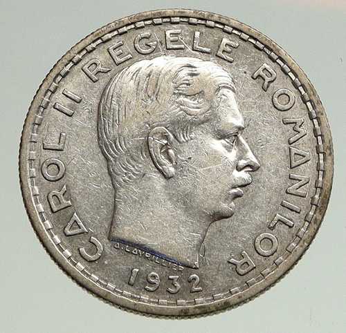 1932年 ルーマニア カロル2世 鷲 ヴィンテージ 銀貨 100レイ ルーマニア硬貨 i94763｜世界の紙幣・金・銀・銅 ラフテル