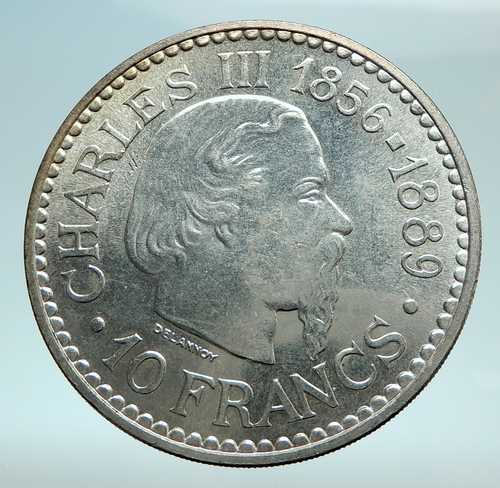 1966年 モナコ レーニエ3世とシャルル3世 銀貨 10フラン i79460｜世界の紙幣・金・銀・銅 ラフテル 143,000円