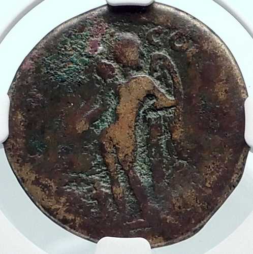 COMMODUS 177AD 本物の古代ローマのコイン PARIUM MYSIA EROS HERM RARE i81877｜世界の紙幣・金・銀・銅 ラフテル