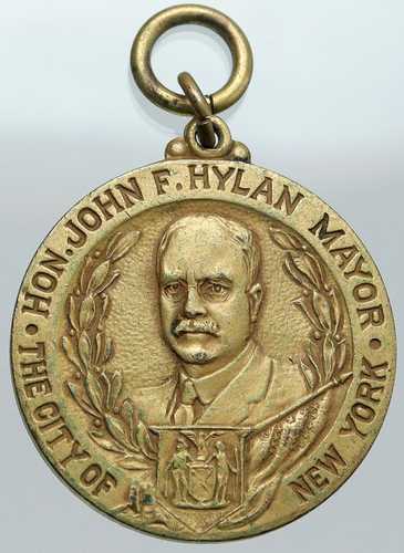1923年 アメリカ ニューヨーク ニューヨークシティ アスレチックセレブレーション 市長 ジョン F ハイラン メダル トークン i87575｜世界の紙幣・金・銀・銅 ラフテル