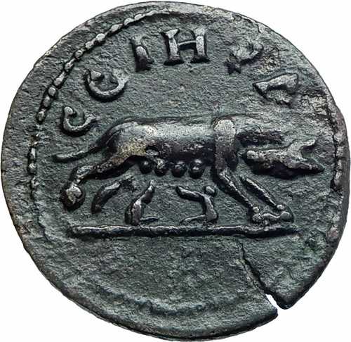 カラカラ 198AD パリウム パリオン ミシア 本物の古代ローマのコイン WOLF i78544｜世界の紙幣・金・銀・銅 ラフテル