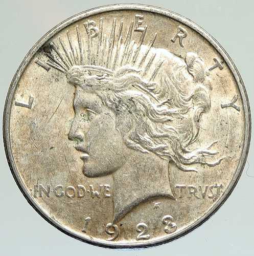 1923年S アメリカ合衆国アンティークシルバーピースダラー アメリカ合衆国コイン リバティ＆イーグル i111889｜世界の紙幣・金・銀・銅 ラフテル