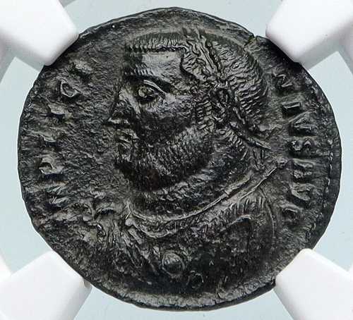 リキニウス1世 古代ローマ 317年 本物コイン ユピテルと勝利 NGC i89699|世界の紙幣・金・銀・銅 ラフテル