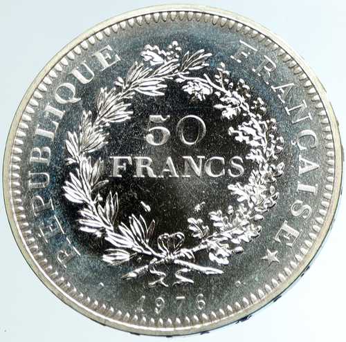 1976年 フランス 大型50フラン銀貨 本物 フランス銀貨 ヘラクレスのモットー i103219｜世界の紙幣・金・銀・銅 ラフテル 80,300円
