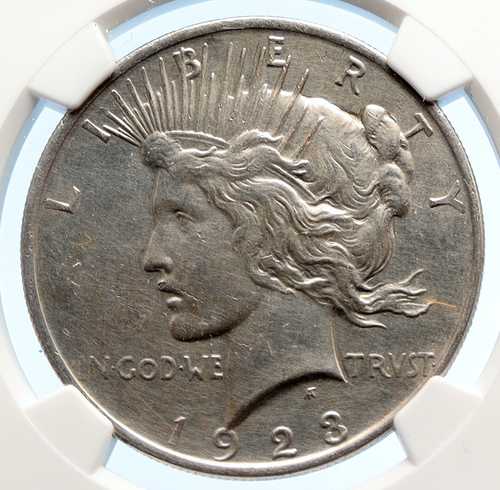 1923年P発行 アメリカ合衆国銀貨 ピースダラー 大型アメリカ合衆国コイン 自由と鷲 NGC i95617|世界の紙幣・金・銀・銅 ラフテル