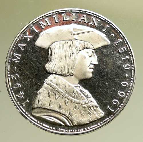 1969年 オーストリア マクシミリアン1世 プルーフ銀貨 50シリング オーストリア硬貨 i95244|世界の紙幣・金・銀・銅 ラフテル