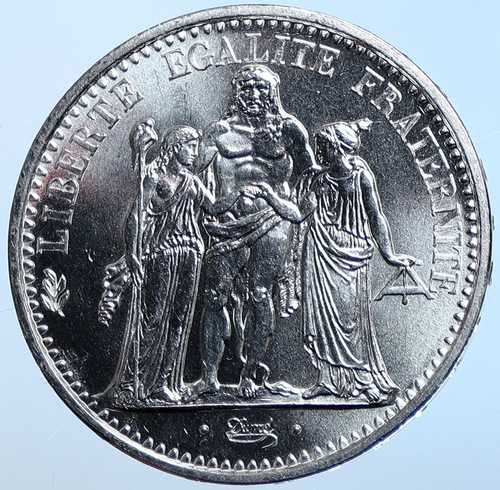 1965年 フランス ヘラクレス 自由のモットー ヴィンテージ 銀貨 10フラン フランス硬貨 i114603|世界の紙幣・金・銀・銅 ラフテル