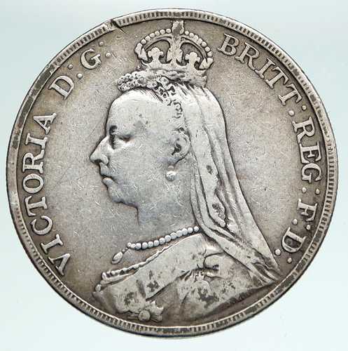 1889年 イギリス ヴィクトリア女王 聖ジョージ 馬 銀貨 i90909｜世界の紙幣・金・銀・銅 ラフテル 109,450円
