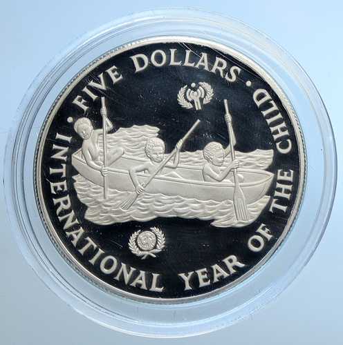 1983年 ソロモン諸島 エリザベス2世 自由の女神 プルーフ銀貨 5ドル i109748｜世界の紙幣・金・銀・銅 ラフテル