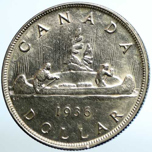 1936年 カナダ（英国統治下）ジョージ5世 航海者向けアンティーク銀貨 i103489｜世界の紙幣・金・銀・銅 ラフテル