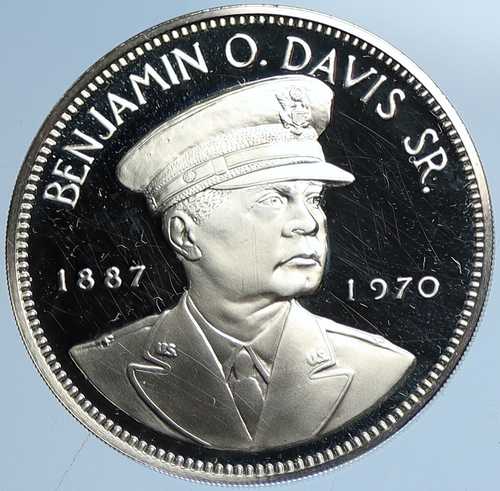 1972年 フランクリン・ミント社製 ベンジャミン・O・デイビス陸軍大将 プルーフ銀メダル i113040｜世界の紙幣・金・銀・銅 ラフテル