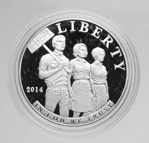 2014年P アメリカ合衆国 1964年公民権法 プルーフ銀貨 i95108｜世界の紙幣・金・銀・銅 ラフテル