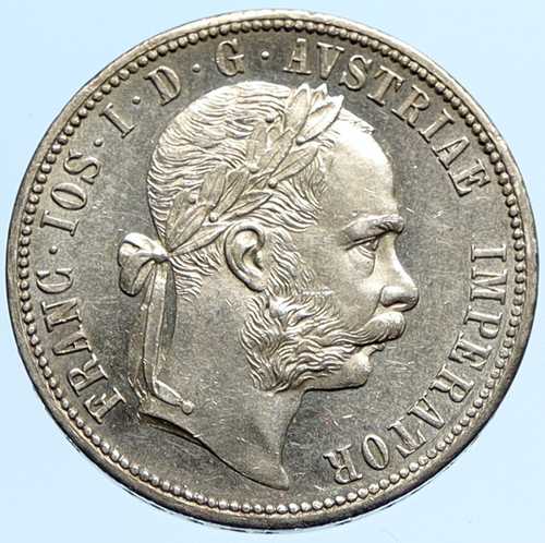 1878年 オーストリア国王 フランツ・ヨーゼフ1世 ヴィンテージ アンティーク 古い銀貨 フローリン i97299|世界の紙幣・金・銀・銅 ラフテル