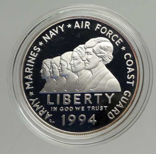 1994年 P アメリカ合衆国 女性軍人 陸軍 海軍 プルーフ銀貨 i94222｜世界の紙幣・金・銀・銅 ラフテル
