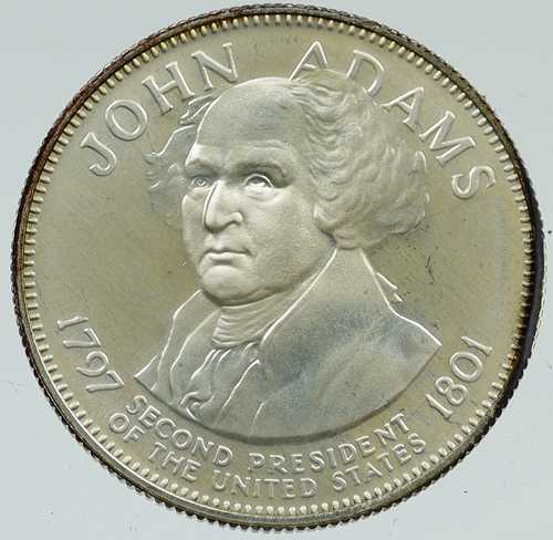 1970年 アメリカ合衆国 ジョン・アダムズ大統領 旧FMプルーフ銀メダル i116598｜世界の紙幣・金・銀・銅 ラフテル 141,500円
