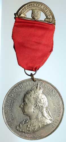1897年 イギリス ヴィクトリア女王在位記念リボンメダル i105546｜世界の紙幣・金・銀・銅 ラフテル
