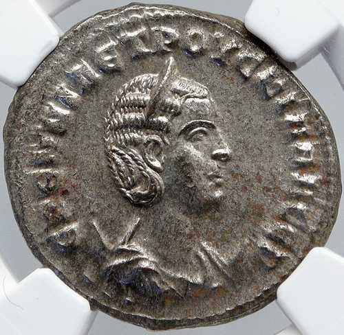 ヘレニア・エトルスキラ 古代ローマ銀貨 250年頃 鷲と棕櫚の葉 NGC i87719｜世界の紙幣・金・銀・銅 ラフテル