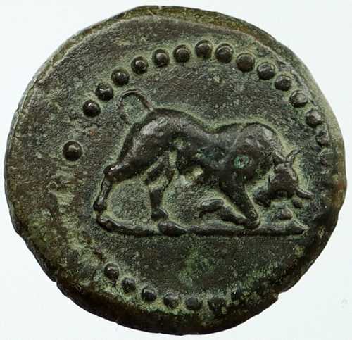 KYZIKOS Cyzicus in MYSIA 古代2-1世紀紀元前ギリシャコイン BULL TORCH i117943|世界の紙幣・金・銀・銅 ラフテル