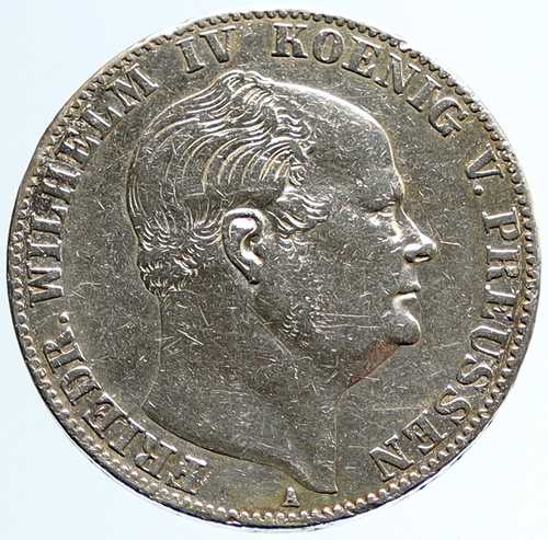 1861年 プロイセン フリードリヒ・ヴィルヘルム4世 ドイツ 銀貨 ドイツ諸邦 i96719｜世界の紙幣・金・銀・銅 ラフテル