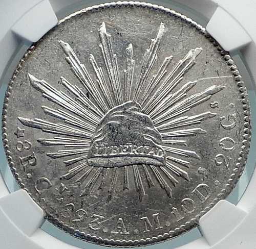 1893年 CN AM メキシコ 大型銀貨 8レアル アンティーク メキシココイン イーグル NGC MS i81886|世界の紙幣・金・銀・銅 ラフテル