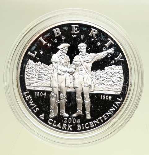 2004年P アメリカ合衆国 ルイス・クラーク探検隊 200年PF銀貨 i95090｜世界の紙幣・金・銀・銅 ラフテル