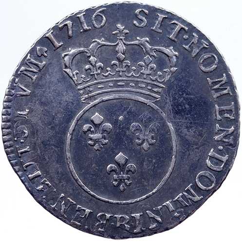 1716 B フランス ルイ15世 フランス銀貨 1/4 エキュ ヴェルトゥガダン コイン i118892｜世界の紙幣・金・銀・銅 ラフテル 169,000円