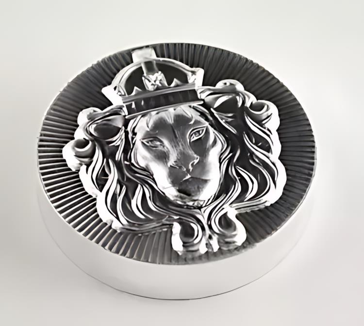 100グラム シルバーラウンド ×1個 - スコッツデールスタッカー®　ライオン 新品) アメリカ「スタッカー」純銀 100グラム メダル | ゴールド