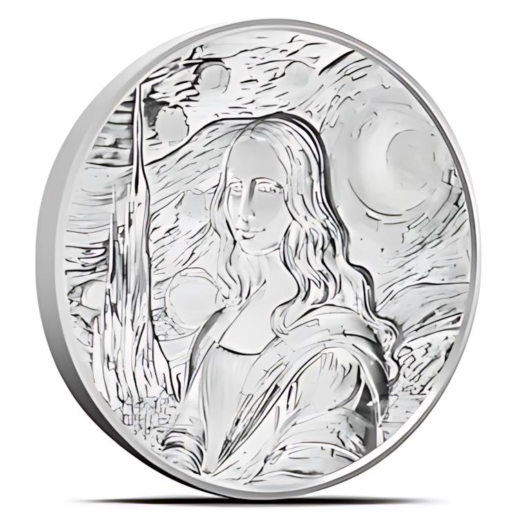 楽天市場】2024 1 オンス トケラウ シルバー アイコン ゴッホ コイン