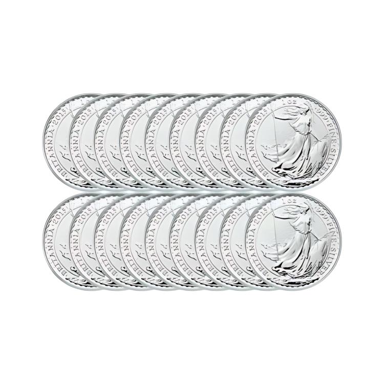 銀貨 イギリス ブリタニア コイン1オンス 2ポンド 海外硬貨 1枚 UKBSB241C-25