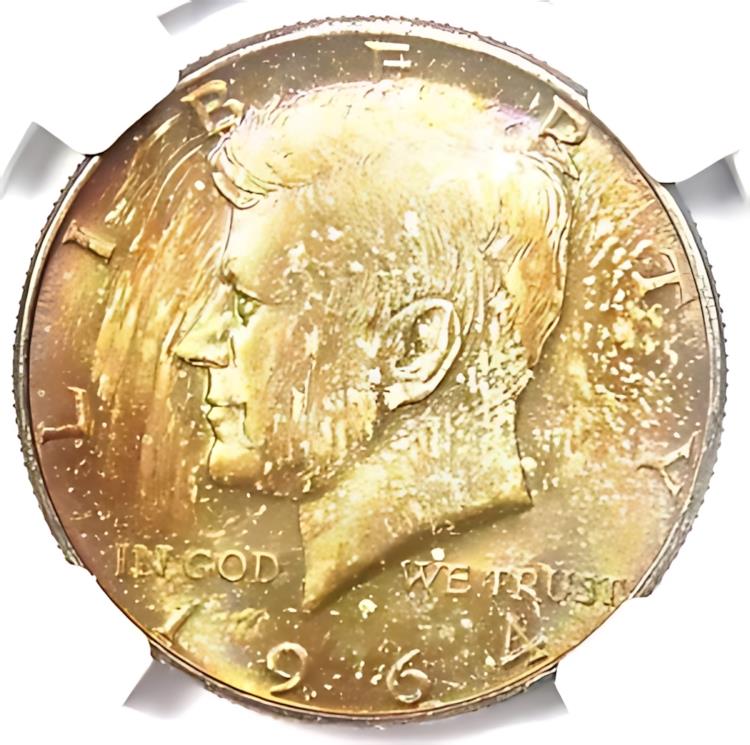 楽天市場】1964 アクセント付きプルーフ ケネディ ハーフダラー 50C