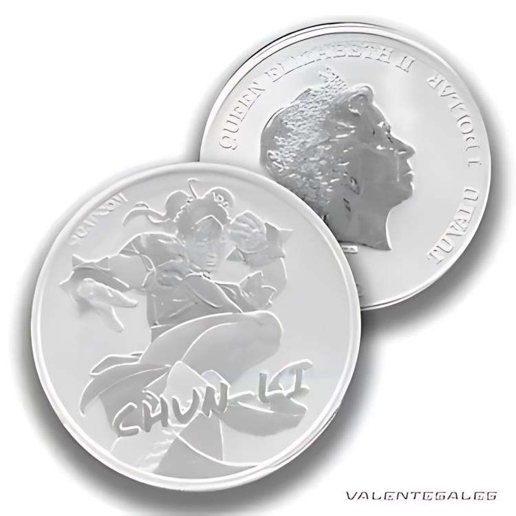 楽天市場】2022 1 オンス カラー化ツバル シルバー ストリート