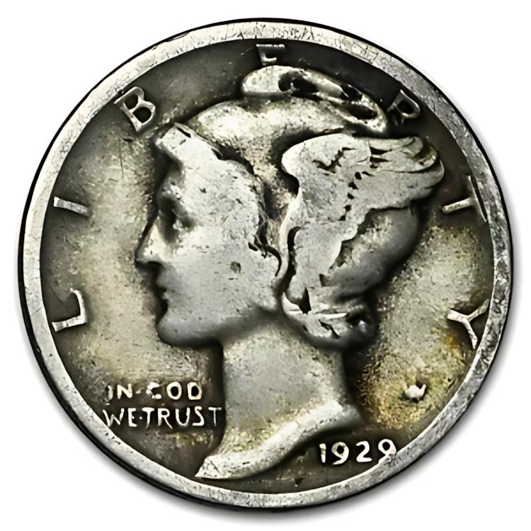 未流通 1941年-S サンフランシスコ造幣局 シルバー マーキュリーダイム銀貨 マーキュリー ダイムズ: クラシック ウィングド リバティ