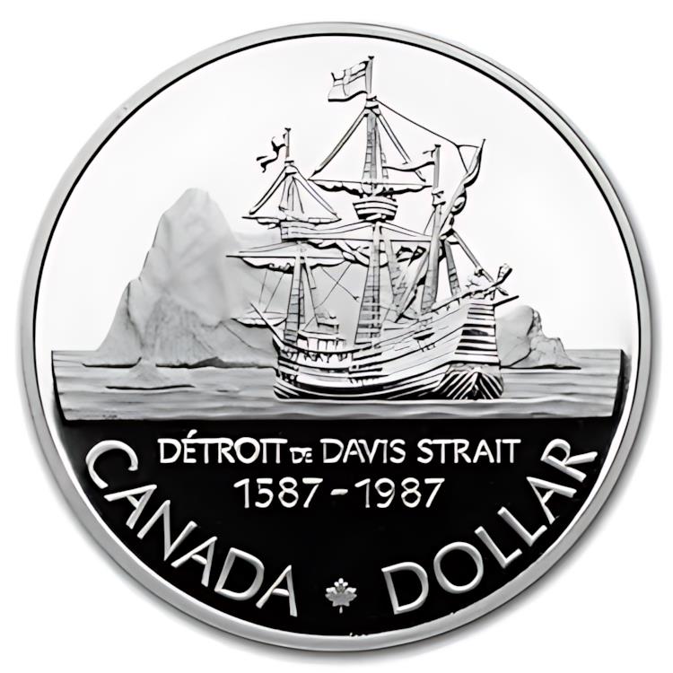 【純銀】カナダ 1903-2003年記念銀貨　コバルト採掘100周年 楽天市場】2003 年カナダ銀ドル BU (コバルト採掘 100 周年