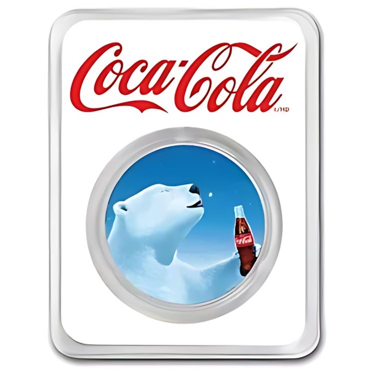 楽天市場】コカ・コーラ? 1オンス シルバーカラーラウンド (クラシック