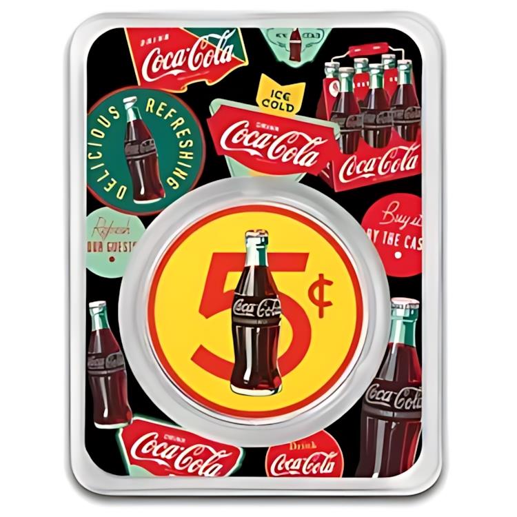 コカコーラ銀貨　1オンス　1枚　TEP コカコーラ銀貨 1オンス 1枚 TEP ver コークガールA