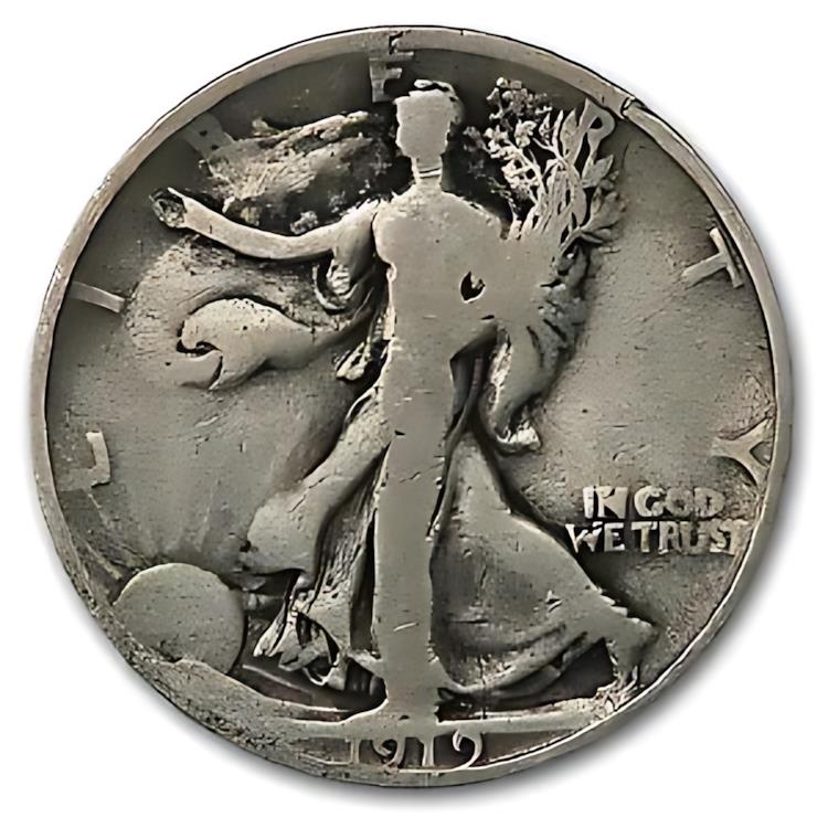 楽天市場】1917 ウォーキング リバティ ハーフダラー VG : 世界の紙幣