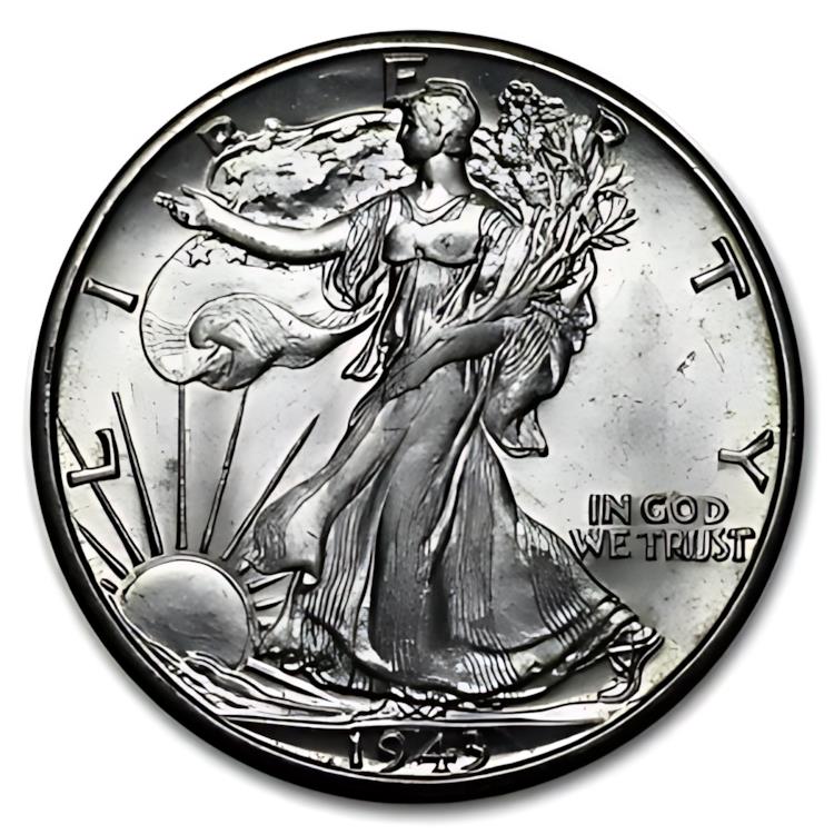 【年号揃え/1945年】ウォーキングリバティ銀貨 6枚セット 年号揃え/1945年】ウォーキングリバティ銀貨 6枚セット 年号揃え/1945年】