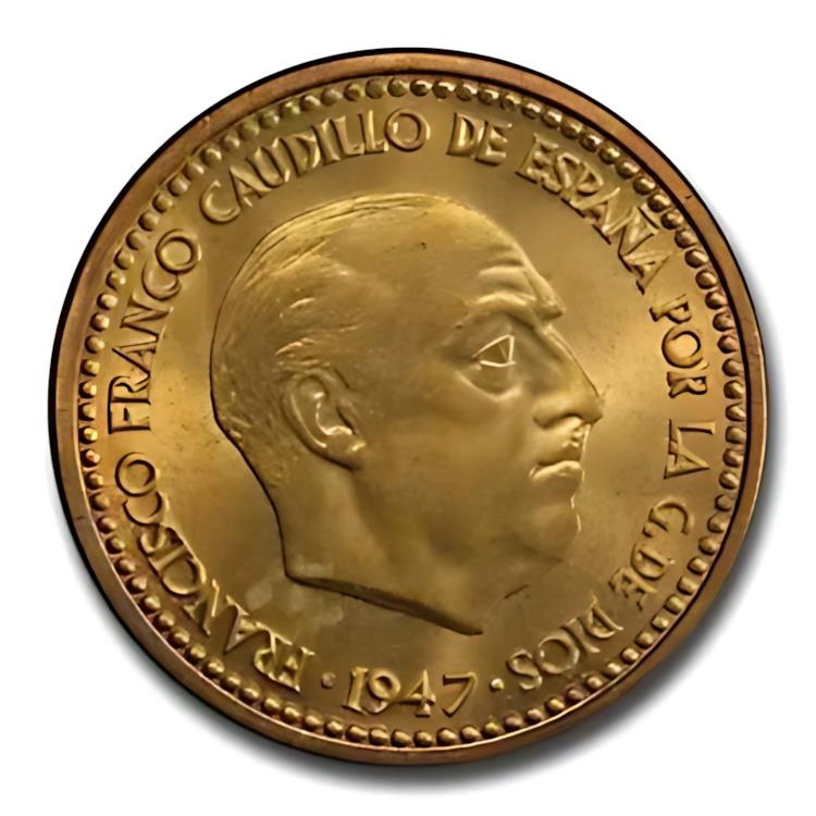 楽天市場】1953 スペイン ペセタ フランシスコ フランコ MS-64 PCGS