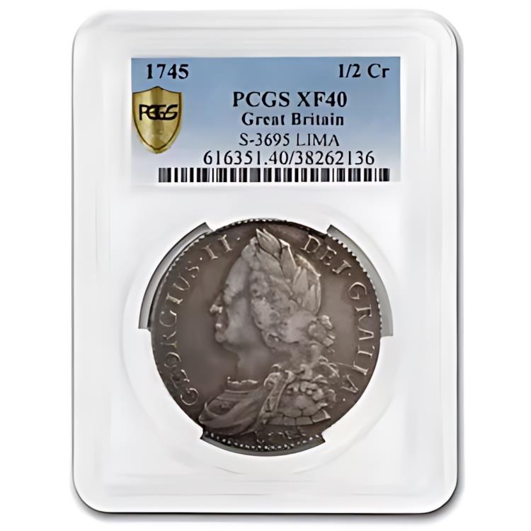 楽天市場】シルバー 1845年 イギリス クラウン KM#741 VF SN2418