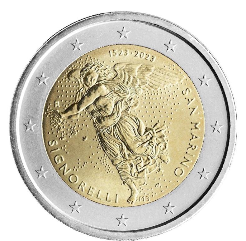 2023年 サンマリノ 2ユーロ 記念硬貨 ルカ・シニョレッリ没後500周年 BU ブリスター付 2€ Luca Signorelli コレクション|世界の紙幣・金・銀・銅 ラフテル
