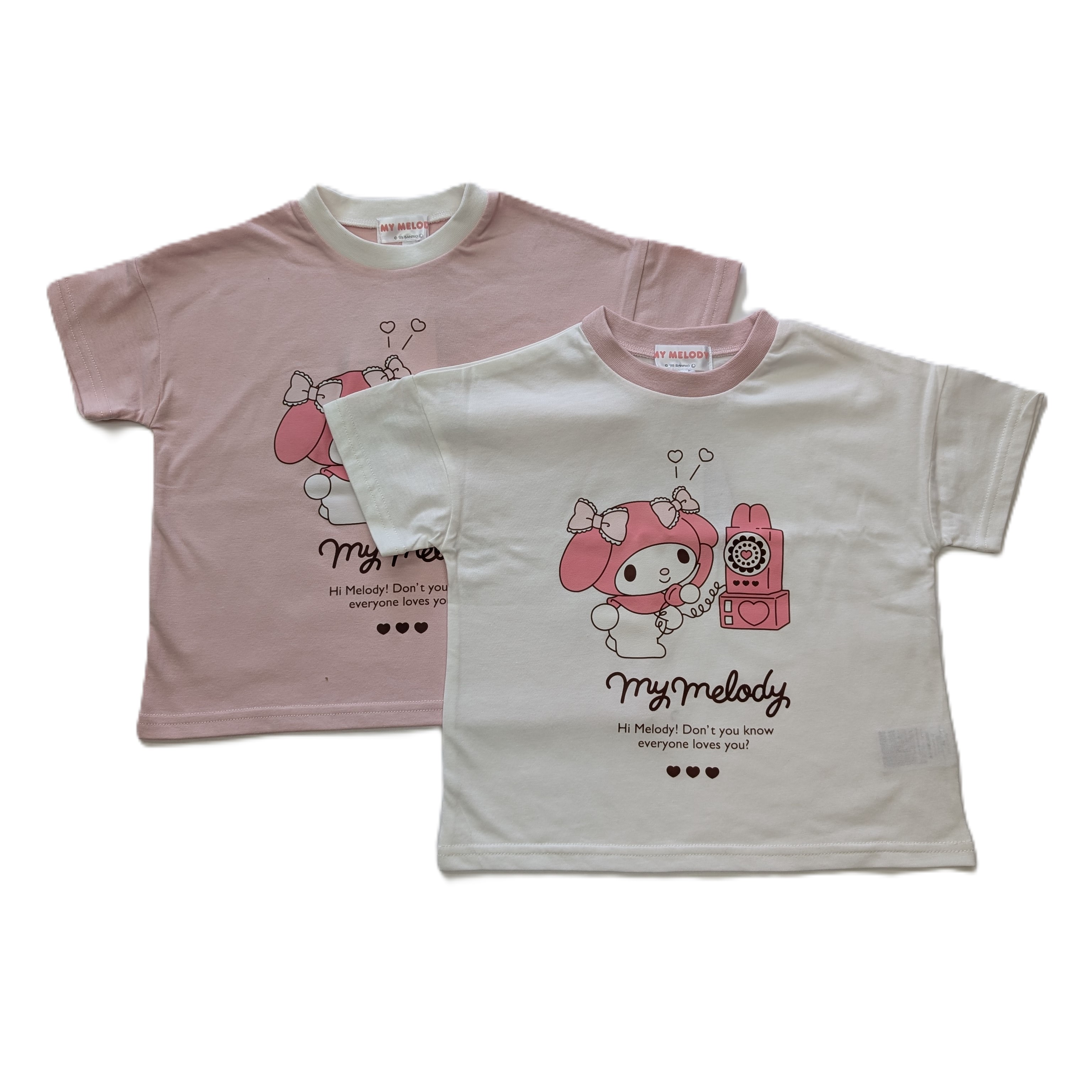 My Melody ホワイト Tシャツ 2024年ツアー Amazon | マイメロディ キャンディ ライトカラー Tシャツ | T